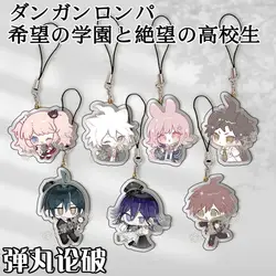 Anime Danganronpa Pendant Keychains Nagito Komaeda Acrylic Phone Lanyards Phone Charm Decoration Backpack Accessories