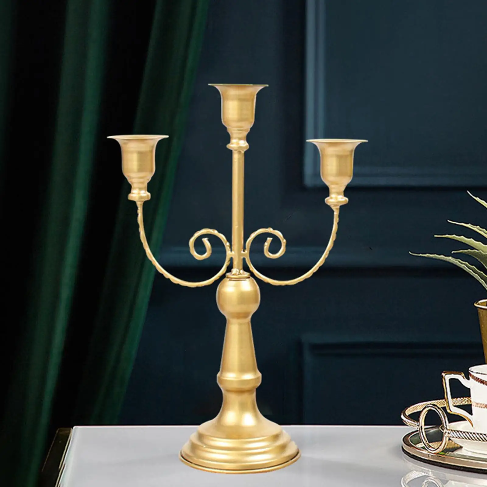 

Metal Candelabra Centerpiece Candlestick Holder Taper Candle Holder Candleholder for Party Home Festivals Wedding Thanksgiving