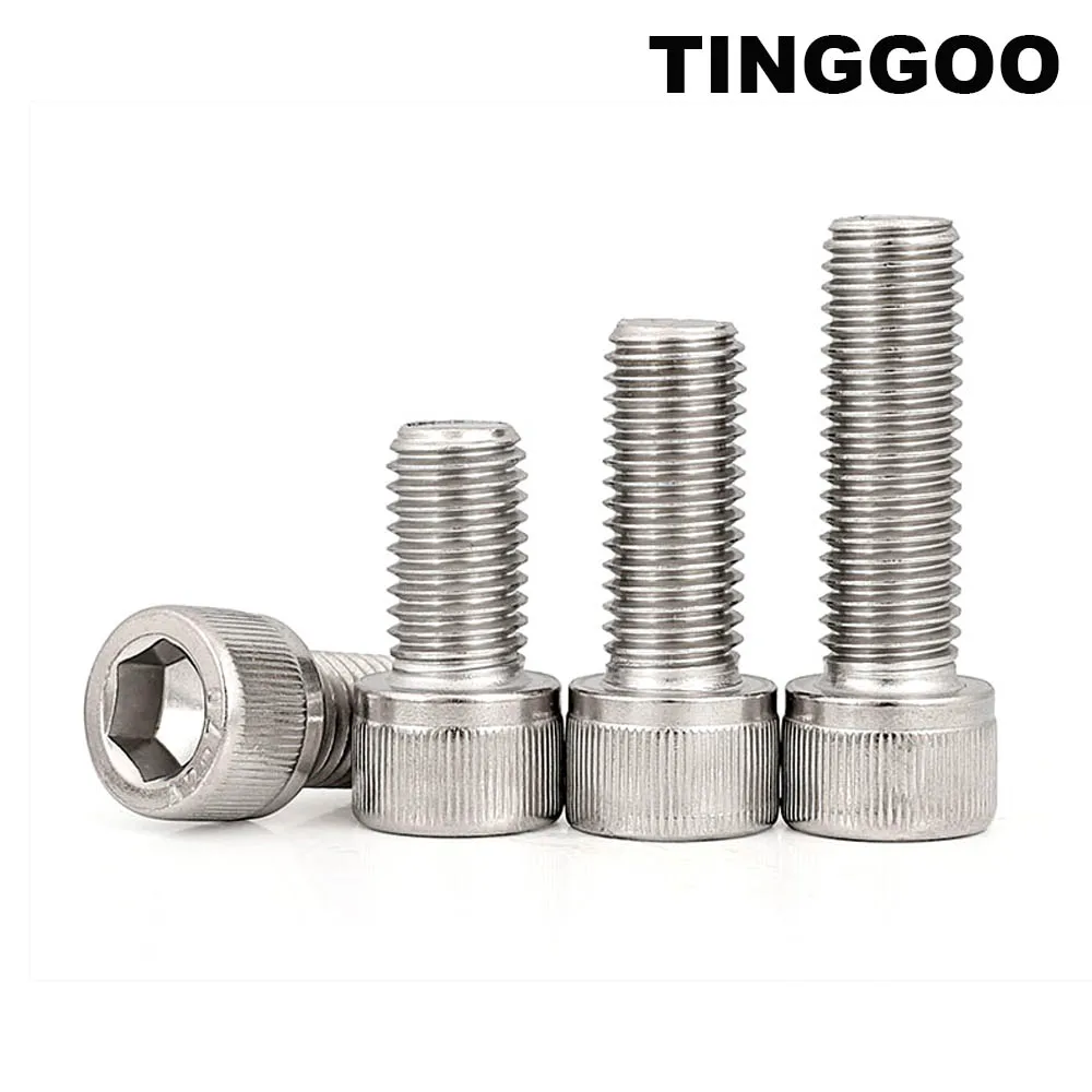 2/5/10/50pcs DIN912 M1.4 M1.6 M2 M2.5 M3 M4 M5 M6 M8 M10 A2-70 304 Stainless Steel Allen Hexagon Hex Socket Cap Head Screw Bolt