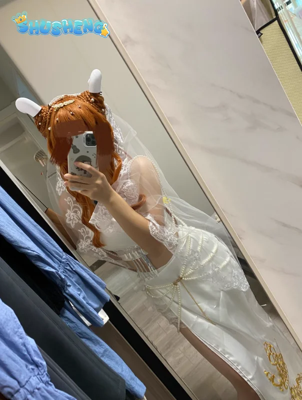 

Game Identity Ⅴ Fiona Gilman Priestess Cosplay Costume Halloween Carnival Women's New Elegant Dress Headwear Props Uniform