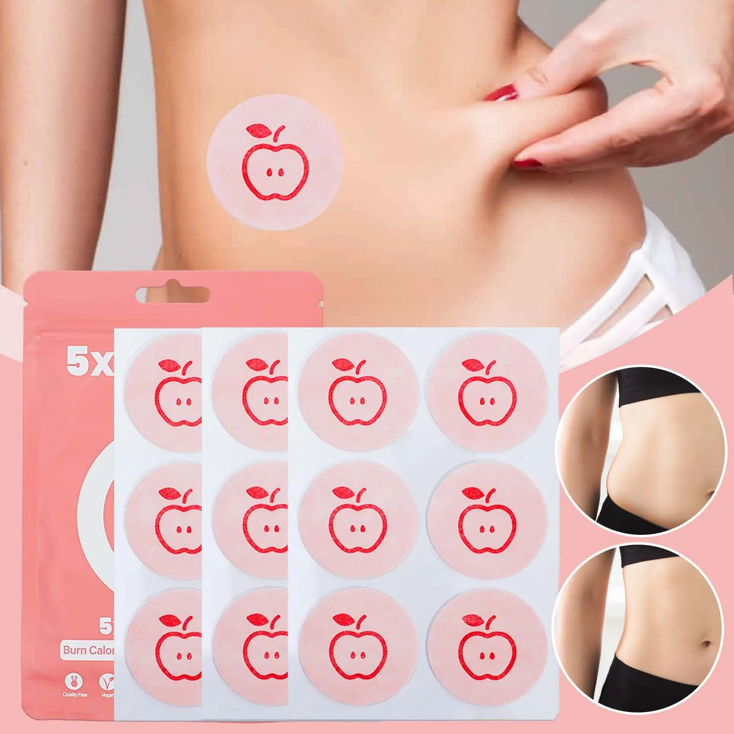 Autocollant de soins du corps, 5 feuilles, 30 pièces, soins doux, raffermissant la peau, corps confortable, entretien pratique quotidien, Massage, Patch de soins paresseux