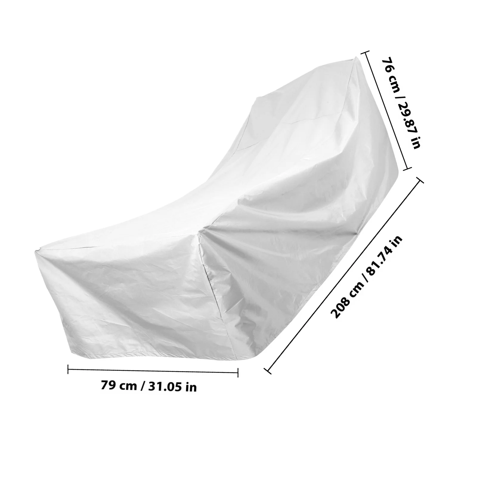 Pokrowiec na leżak z tkaniny Oxford odporną na każdą pogodę, ochraniacz na krzesło rozkładane na patio, ochrona przed słońcem latem i mrozem zimą, przenośny, składany.