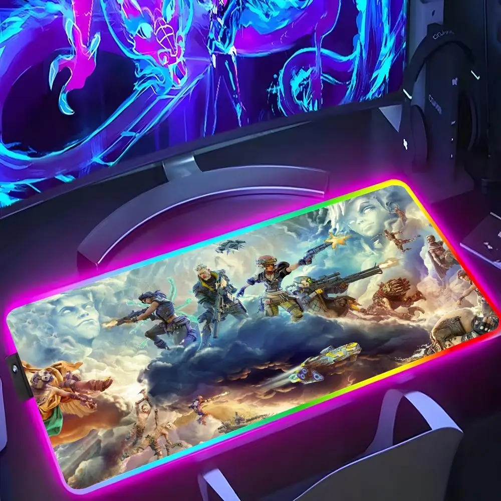 

Game Borderlands Mouse Pad RGB Luminous 900X400mm Large Table Mat Non-slip Extra Large Game Office Mouse Pad