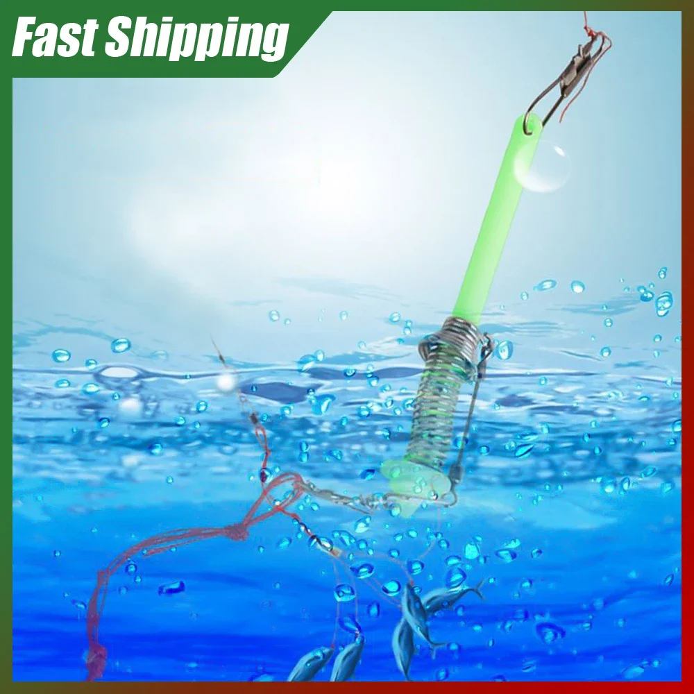 Automatically Fish Lure Lazy Fishing Tackle Bait Catch Catapult Stainless Steel Spring Fishhook Automatic Fishing Hook Trigger