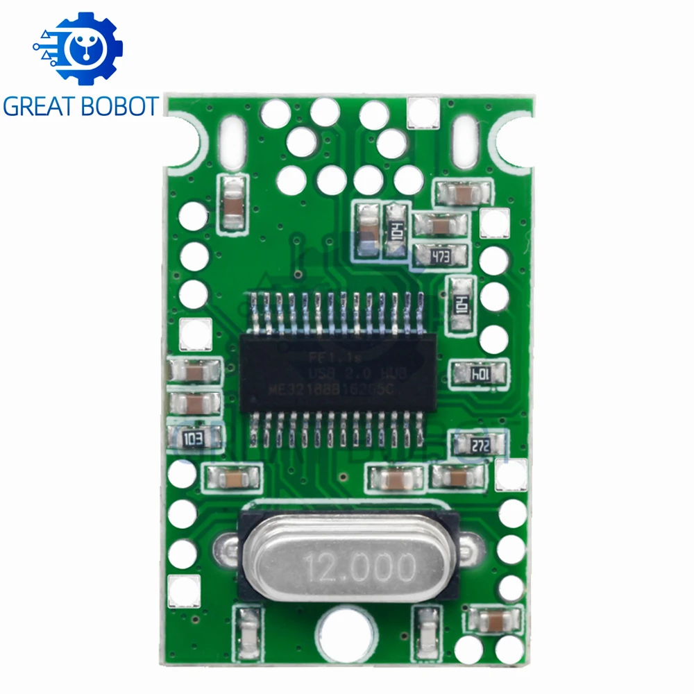 Driver‑Free 4‑Port USB 2.0 Hub, Industrial‑Grade USB Expansion Adapter for Circuit Development