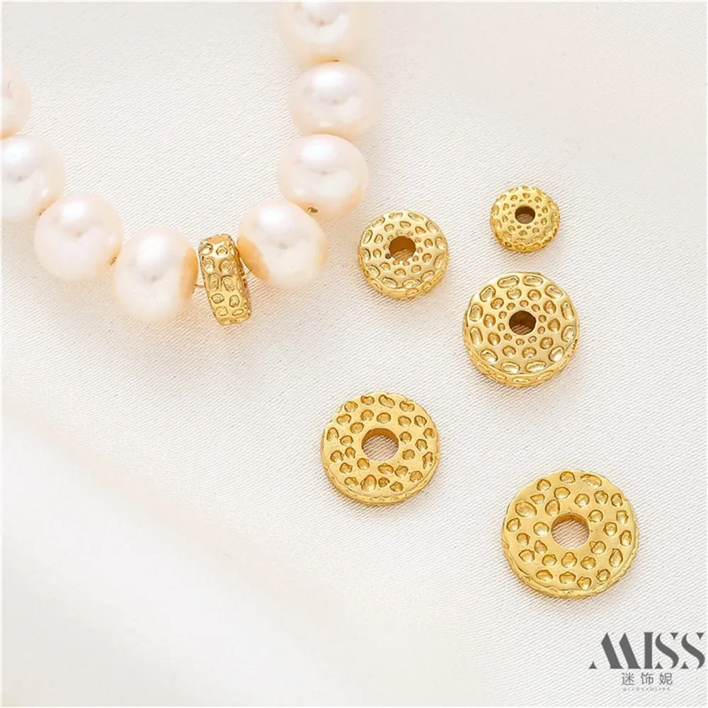 14K Gold Star Moon Passion Seed Spacer DIY Accessories Color Preserved Spacer Bead Handmade Bracelet Necklace Jewelry Material