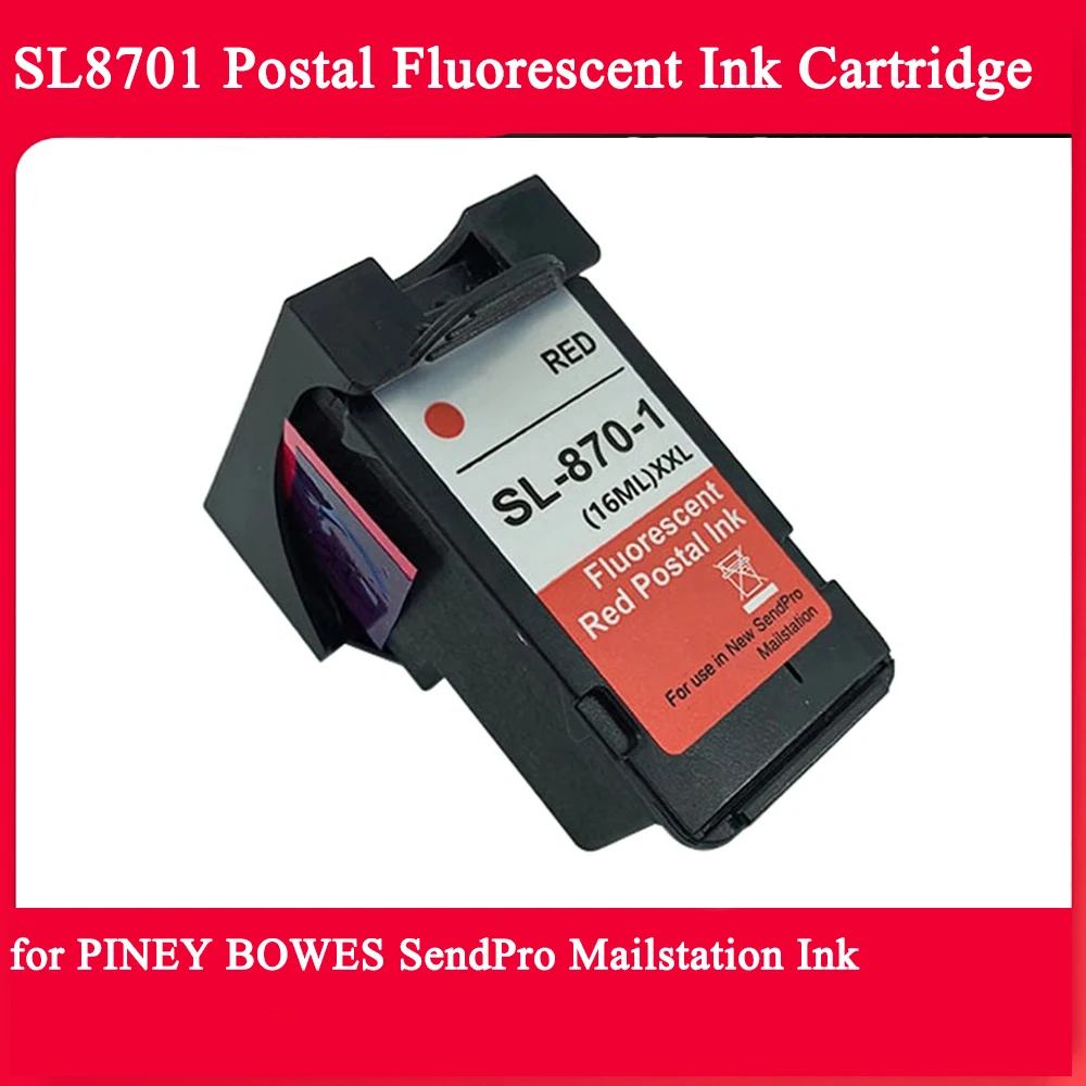 

Совместимый почтовый флуоресцентный красный полнопигментный картридж SL-870-1 SL8701 для чернил почтовой станции PINEY BOWES SendPro