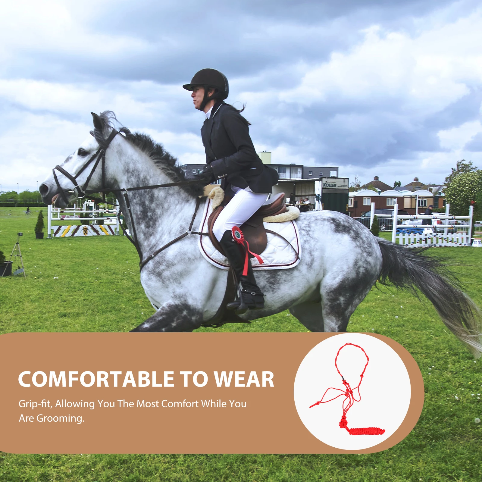 

Horse Rope Halter Lightweight Portable Wear-Resistant Training Halter Outdoor Riding Equipment Horse Head Collar