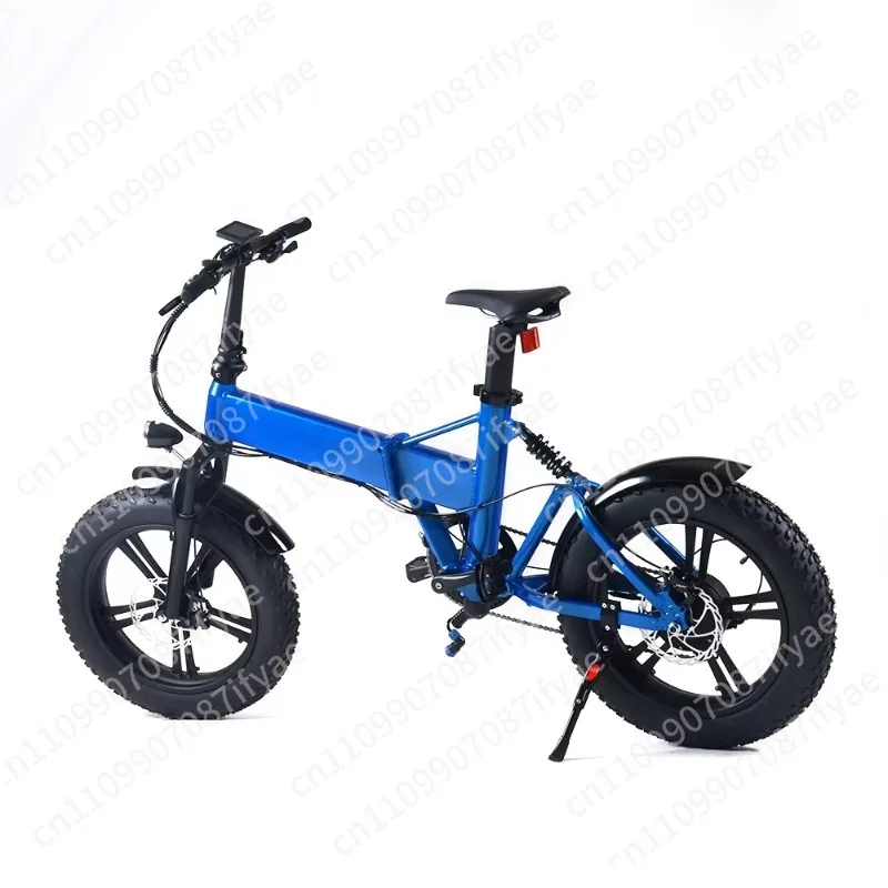 Portable 20-inch fat tire bicycle 7-speed aluminum frame rear hub motor foldable bicycle