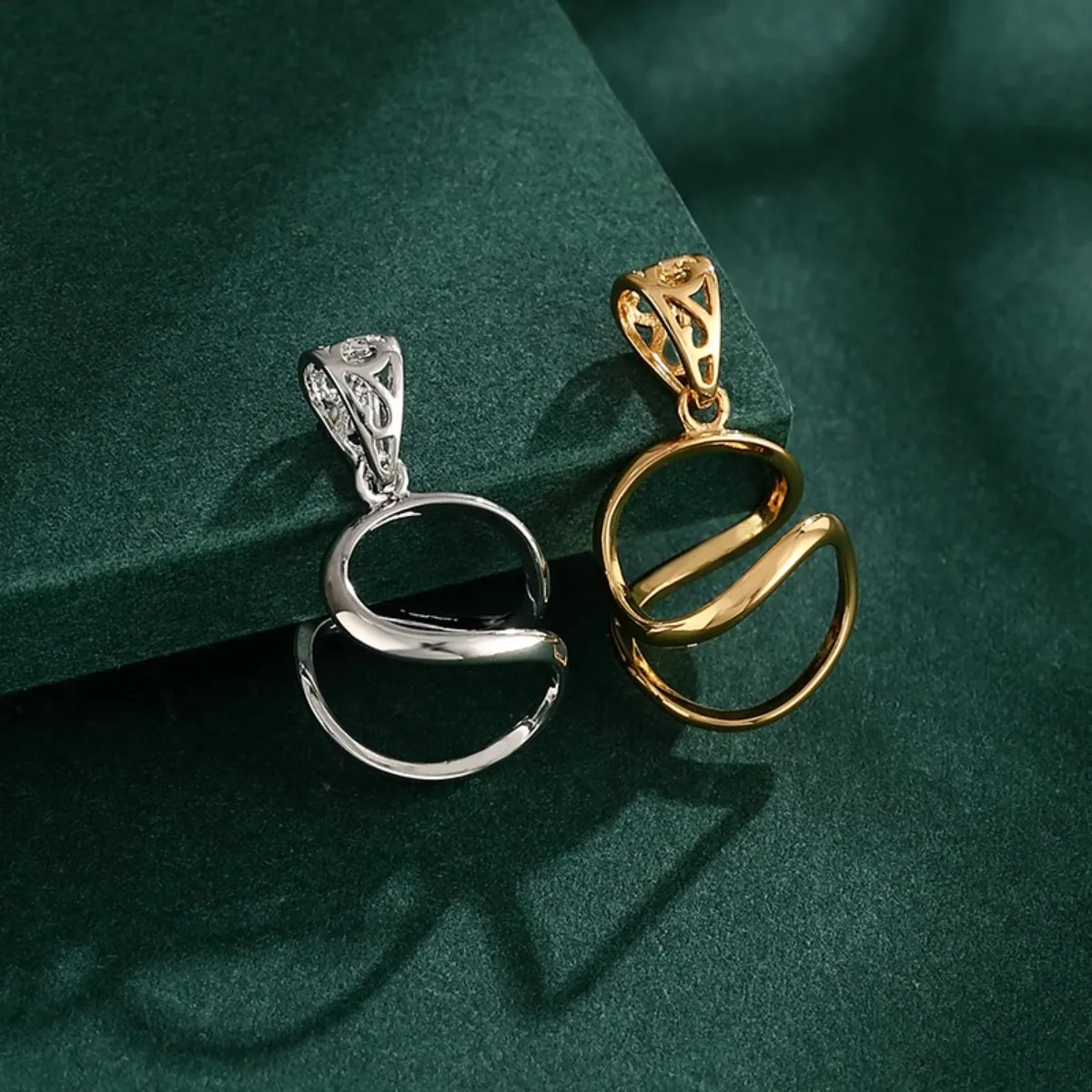 

2 шт. медные заготовки для подвесок, подходят для круглых жемчужин или кабошонов 10-12 мм, основы для изготовления ювелирных украшений ручной работы