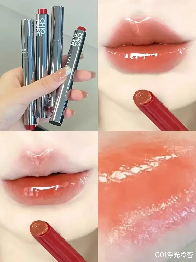 GenuineCHIOTURE Solid Lip Gloss Hydrating Lip Glaze Mirror Glass Nourishing Moisturizing Lipstick Females Makeup Cosmetics