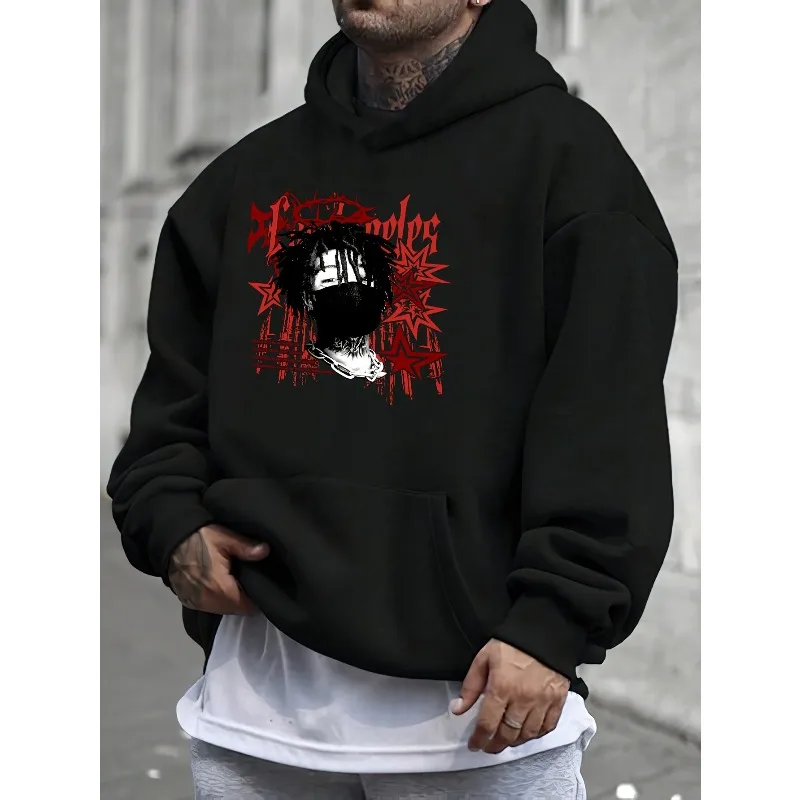 2025 الرجال الشارع الهيب هوب ملثمين القاتل نمط ثلاثية الأبعاد مطبوعة الشارع كول نمط الكنغر حقيبة فضفاضة مقنعين البلوز فستان أطفال مع سروال داخلي