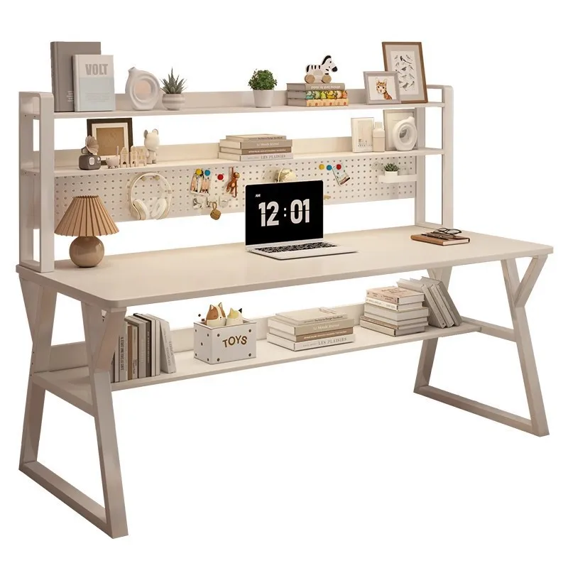 

Cream wind hole board desk bookshelf integrated Internet celebrity computer desk simple bedroom girls home student study