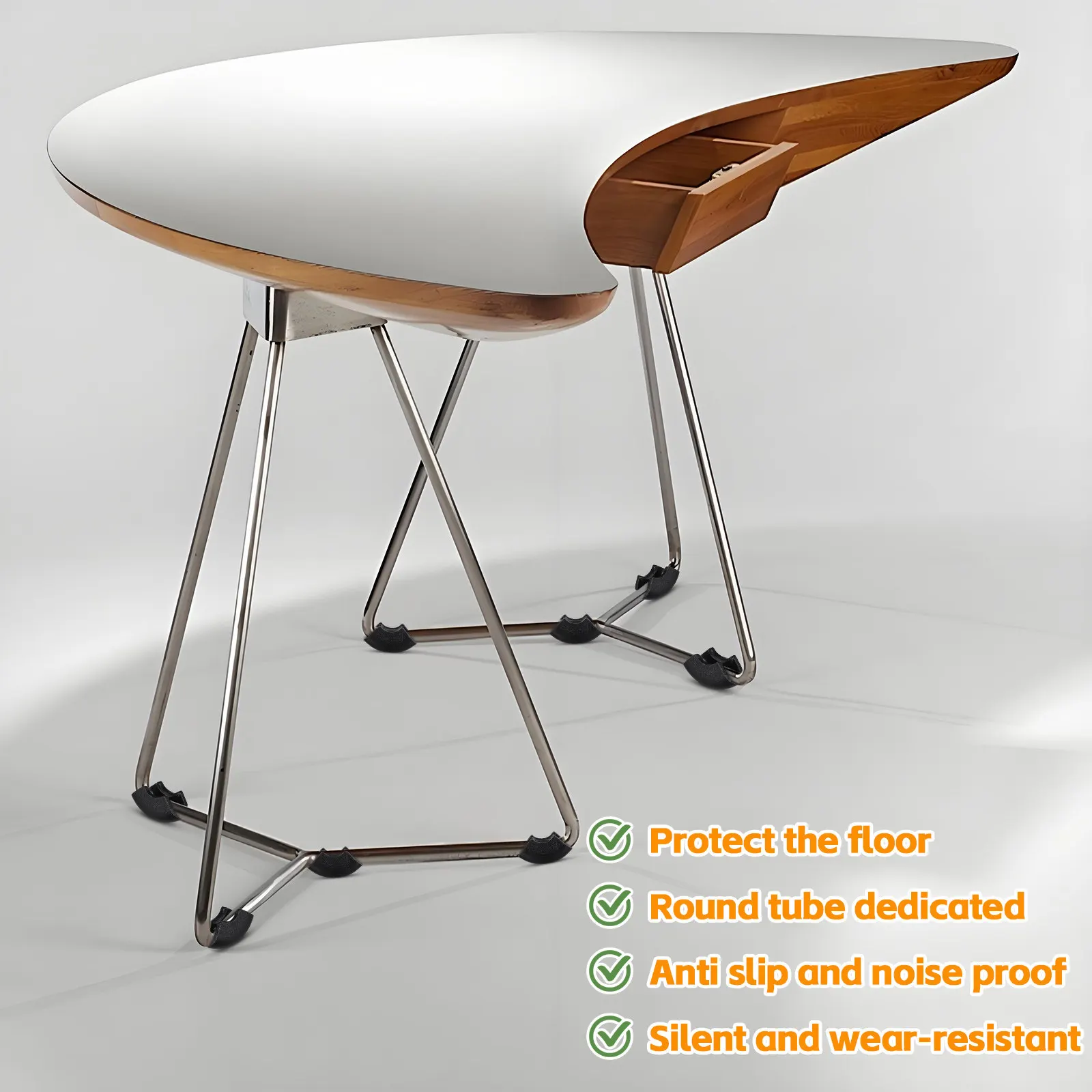 Hairpin Leg Floor Protectors 4 Pack High Resilience Plastic Furniture Pads Noise Reducing Chair Covers