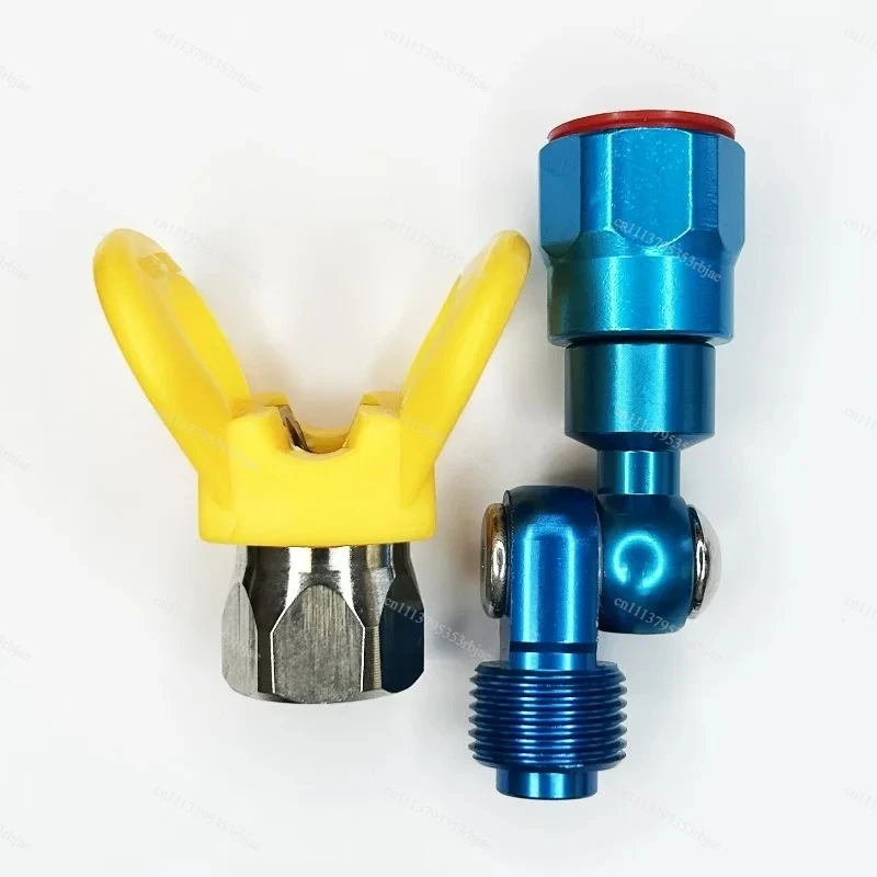 Aluminum Blue Universal Swivel Spray Nozzle Rotating Corner Sprayer Head For Diaphragm Piston Sprayer Fitting Parts