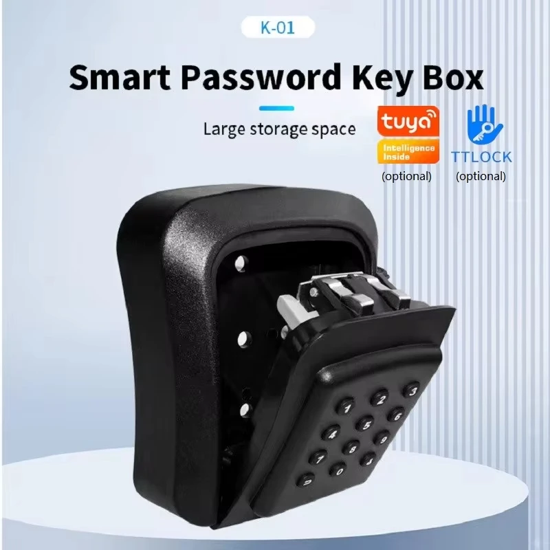 Tuya/TTlock Smart Password Lock Box Homestay Large Capacity Key Box Password APP Unlocking IP65 Waterproof Electronic Lock Box