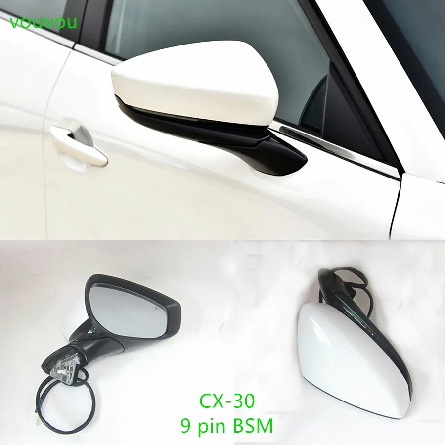 

Car accessories DHC2-69-18Z body door mirror assembly with blind spot function for Mazda CX-30 2019-2022 high level BSM 9 pin