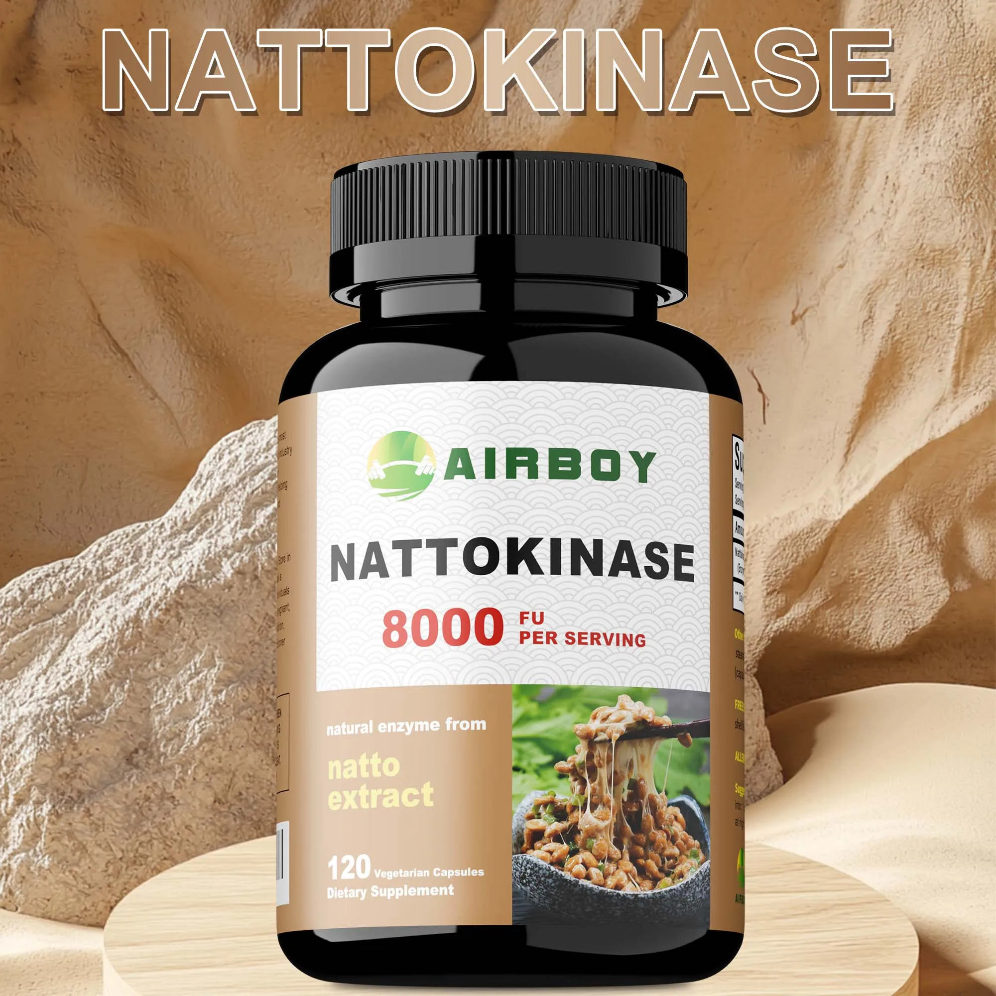 

Nattokinase Capsules - Maintains Blood Pressure Balance, Promotes Blood Circulation, Supports Heart and Cardiovascular Health