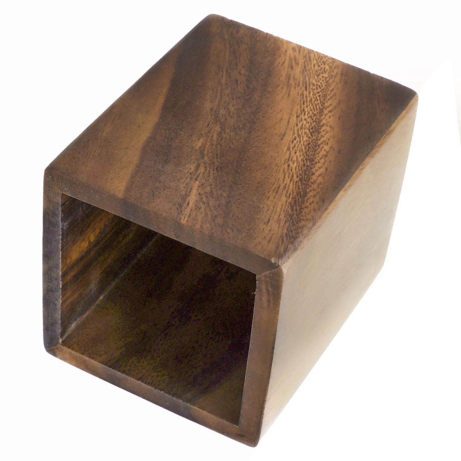 Walnut Wooden Pen Holder Square Desk Organizer Rustic Desktop Pencil Cup Stationery Makeup Brush Holder Pen Cup Wood