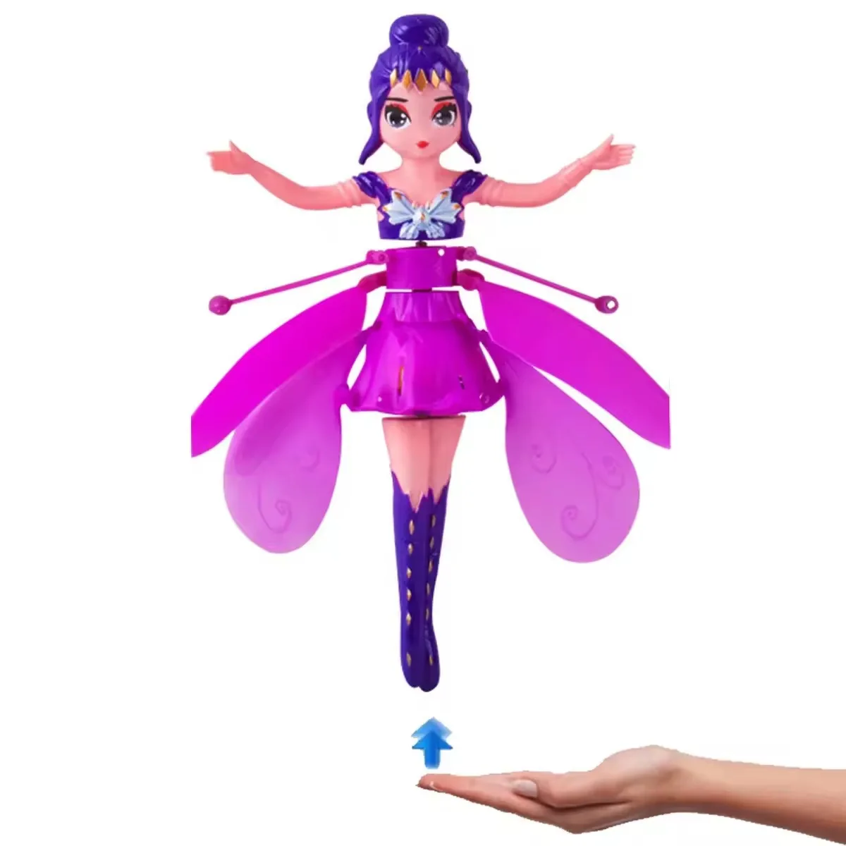 Rotating Luminous Princess Helicopter Doll Dancing Airplane Gesture Induction Luminous Flying Toy Christmas Gift Holiday Gift