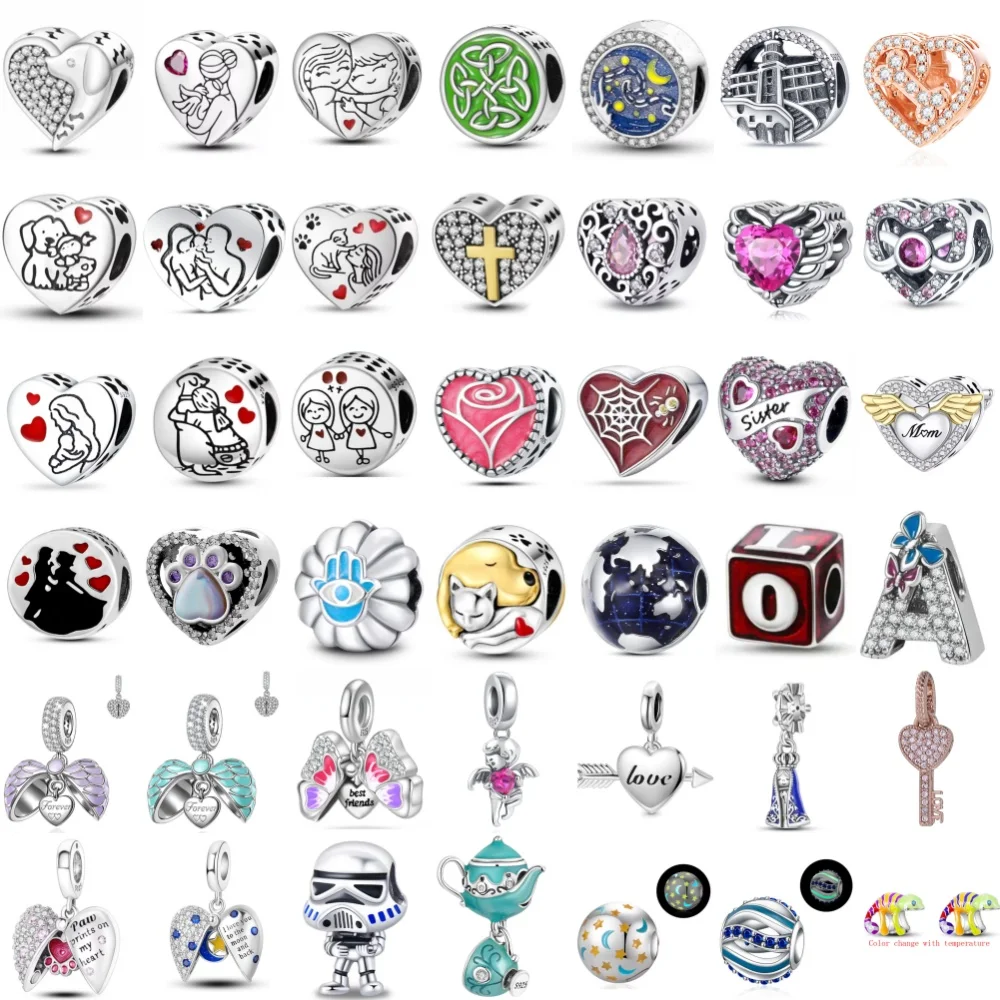 

Hot Selling 925 Silver,Heart-shaped Bead Angel Pendant Suitable European Original Bracelets,DIY Accessories,Exquisite Jewelry