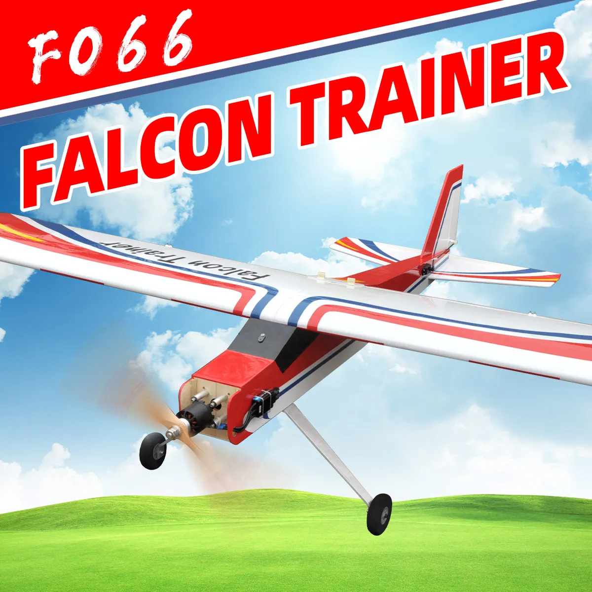 Falcon Trainer ARF 20cc Gasoline RC Airplane Fuselage 73.2inch Balsa Wood Plane Model Aircraft for Beginner