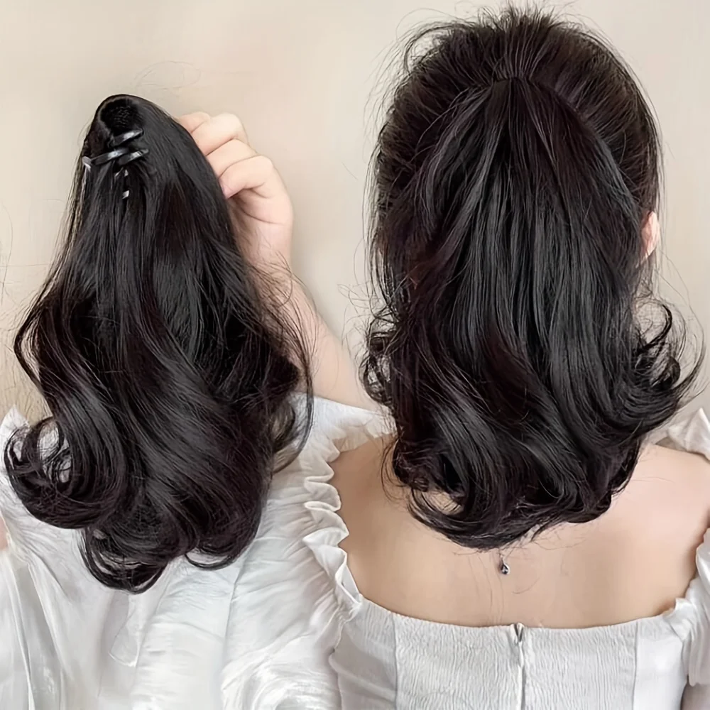 

Синтетические наращивания хвоста с когтями и вьющимися волнистыми волосами на клипсе для элегантных аксессуаров для волос для повседневного использования