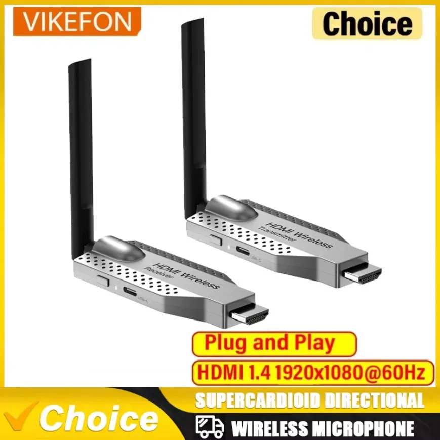 

100M 5G 1080P Wireless HDMI Video Audio Transmitter Receiver Extender Display Adapter Dongle for TV Box Monitor Projector PC
