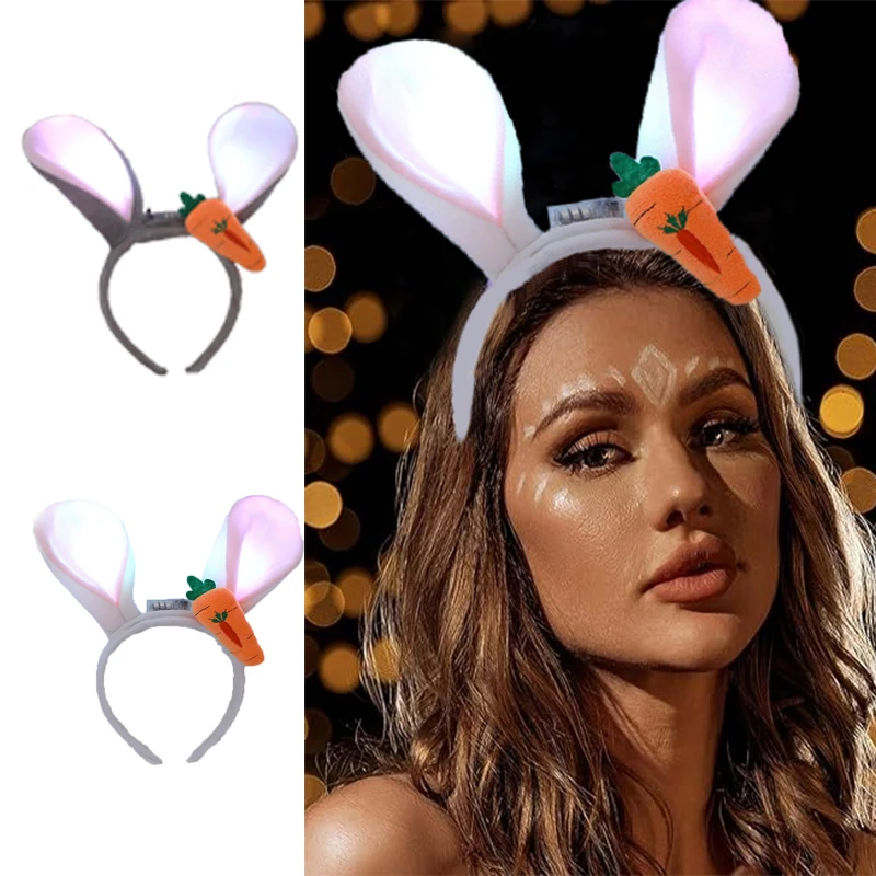 LED Light Up Rabbit Headband, Concert Masquerade, Grand Event, Carnival,Party Costumes Accessories, Hot Selling