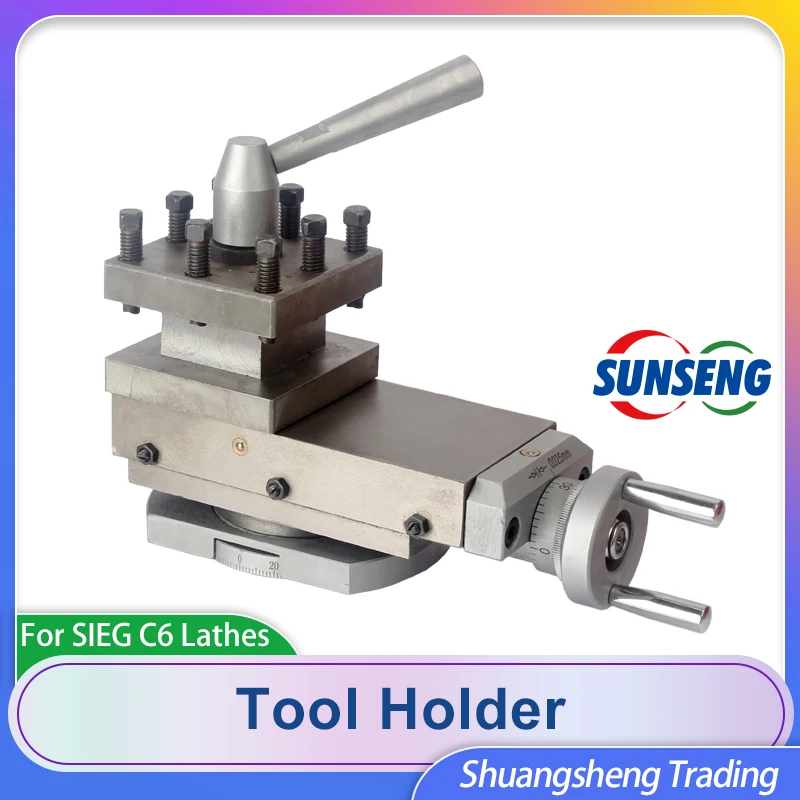 SIEG Lathe Tool holder/C6/SC6/M6/SM6 Machine tool slide/Slide rest/Compound Rest Assembly