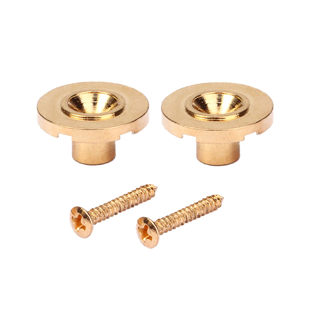 

2pcs Guitar Steel Roller String Trees String Retainer String Guide with Screws for Electric Guitar Parts Replacement (Golden)