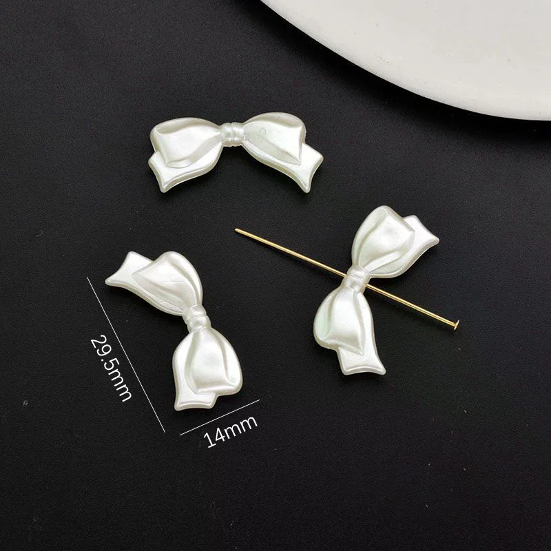 10pc White Bowknot Bow Acrylic - Jewelry Making For Adults recension och pris