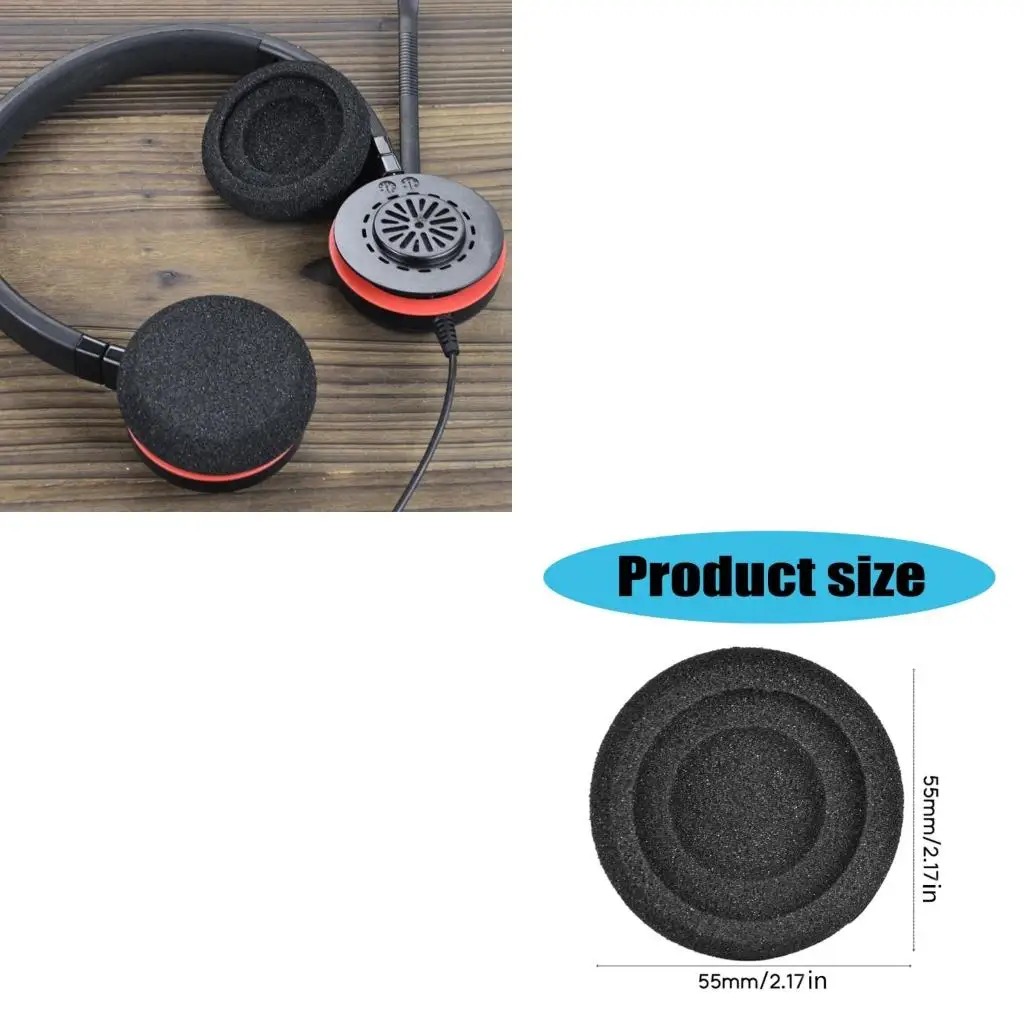 Casques éponges couvre-oreilles confort oreillettes pour Evolve 20 20se 30II 40 65