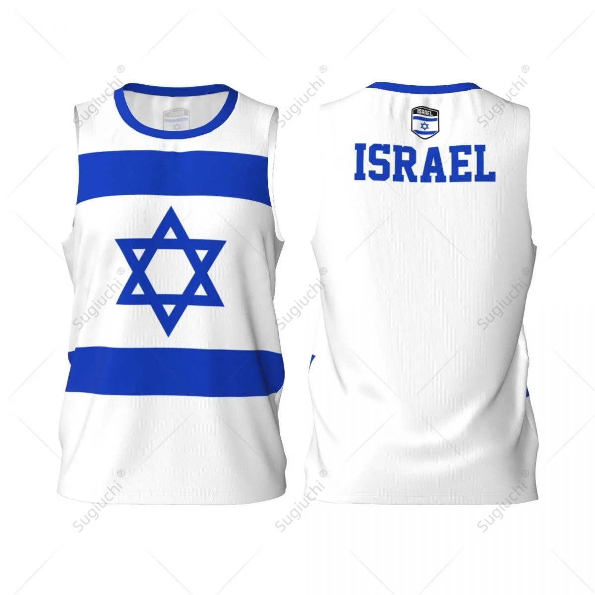 

Israel Flag Men Basketball Sports Fitness Multifunction Sleeveless tshirt Exclusive