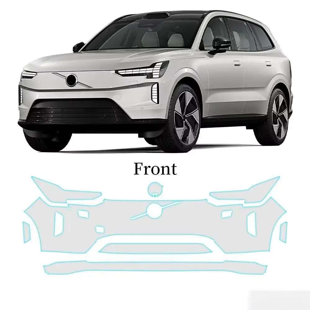 

9Mil TPU Front Bumper Scratch-resistant Car Paint Protection Film For Volvo EX90 2025 Car Body Transparent Bra Per-cut PPF Kit