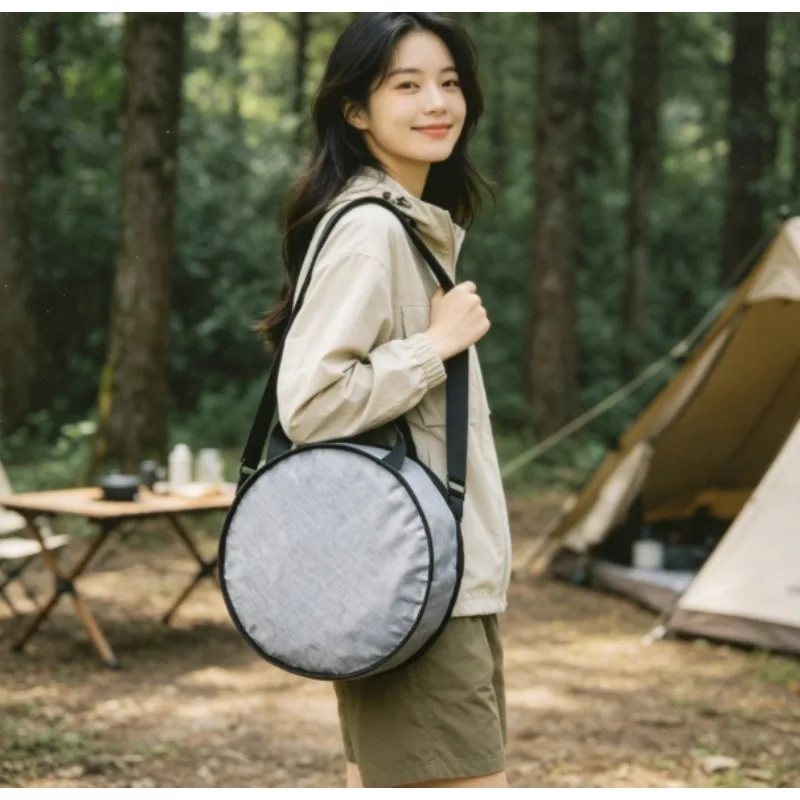 

Round Camping BBQ Stove Storage Bag Lightweight Picnic Carry Tote for Outdoor