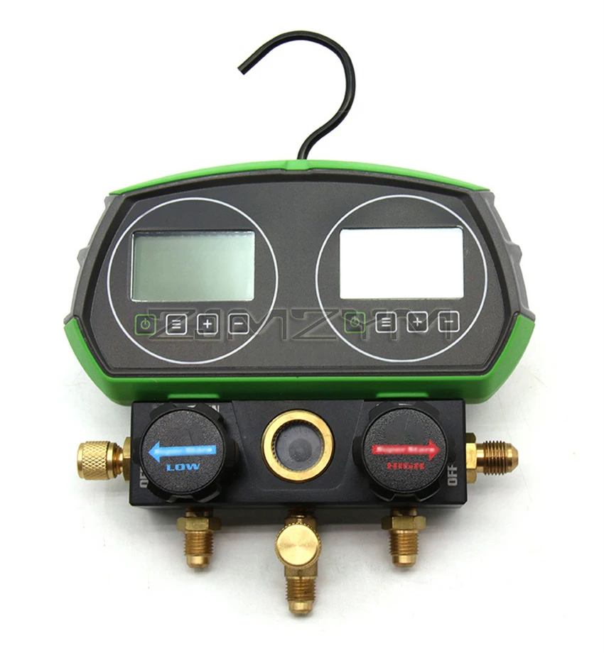 Electronic Fluoride Gauge Digital Display Manifold Tester Refrigerant Double Pressure Gauge Car Air Conditioning Leak Detection