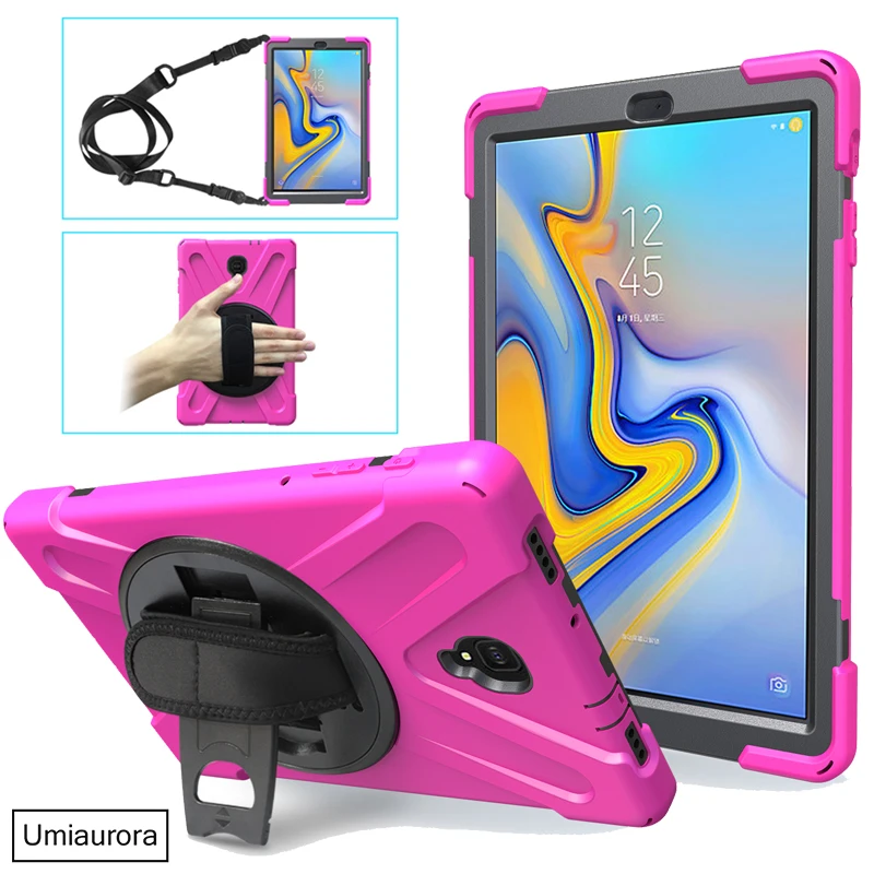 

For Samsung Galaxy Tab A 10.5 inch SM-T590 SM-T595 SM-T597 Tablet Case Kid Silicon PC Stand Hand Shoulder Strap Shockproof Cover