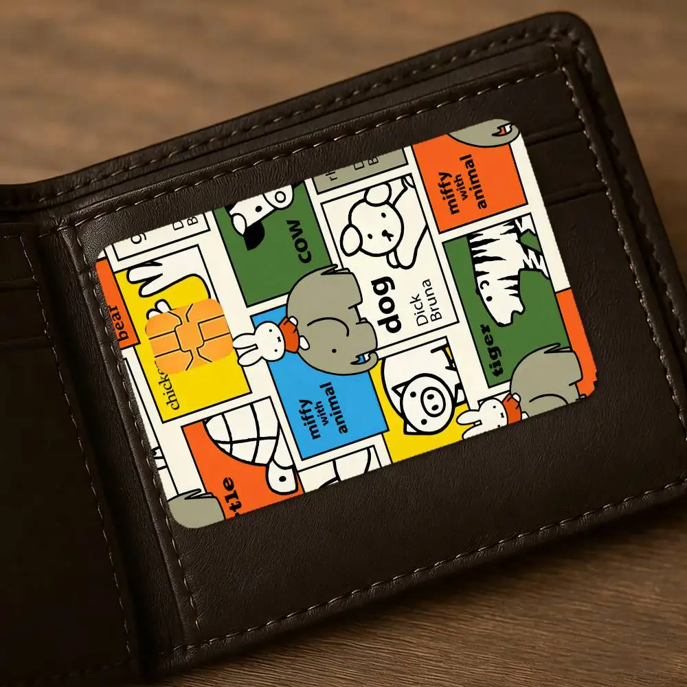Cartoon M-miffy Niedliche Wasserdichte Hautschutz-Aufkleber für Bankkarten, Kreditkarten, Debitkarten und Fahrkarten für den öffentlichen Nahverkehr – Detail 10