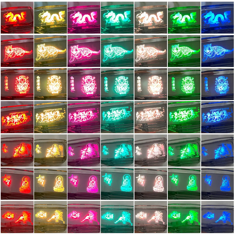 Custom logo crystal with LED luminous Gear Shift Knob For Audi vw Skoda For Chevrolet Infiniti car handle Interior Gear Lever