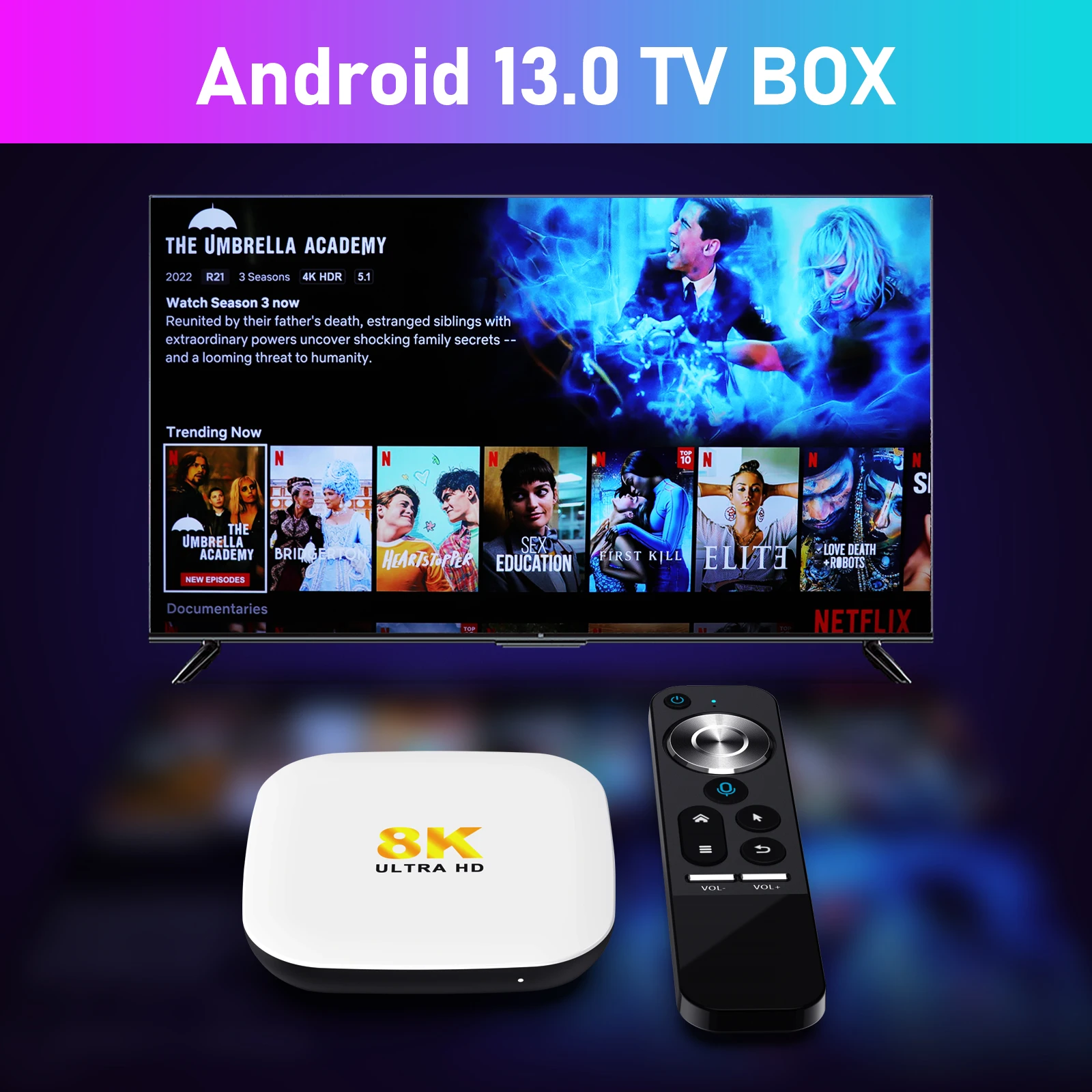 Android 13 Smart TV Box H96 Max M2 Wifi6 RK3528 Quad Core BT Sprachfernbedienung 1000 M LAN 8K Media Player Home Set Top Box