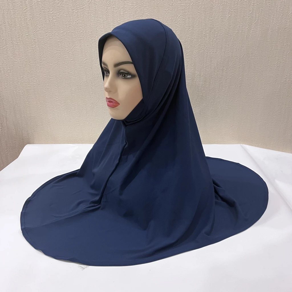 H124 Erwachsene, hochwertiger, großer muslimischer Hijab-Schal mit Kinnteil, islamisches Kopftuch, Hüte, Armia, zum Anziehen, Kopfbedeckung, Turban-Kappen – Detail 27