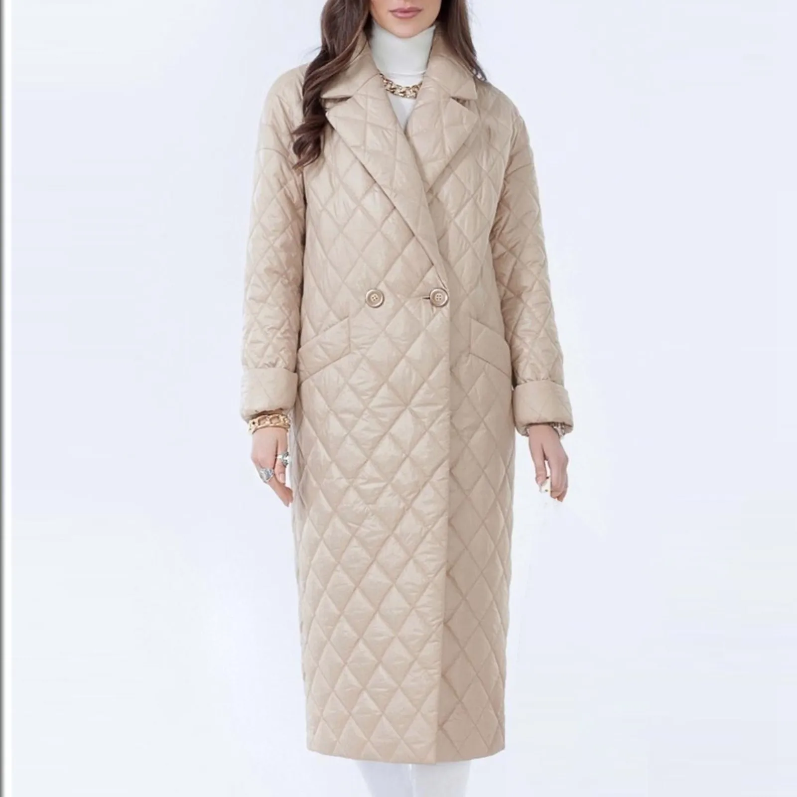 Fall Winter Long Sleeve Parkas Quilted Coats And Jackets For Women Warm Belt Trench Coat Warm Down Jackets Clothes Winter