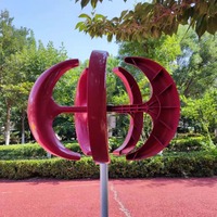 400W 5 Blades 12V/24V Low Wind Speed Start Vertical Wind Turbine Generator MPPT Controller LED Charge Indicator