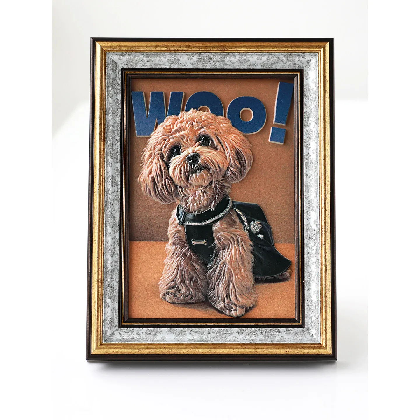 ZHAYA Custom 3D Color Photo Relief Pet Figure Memorial Statue Personalized Plaque Keepsake Gift for Cat Dog Owner