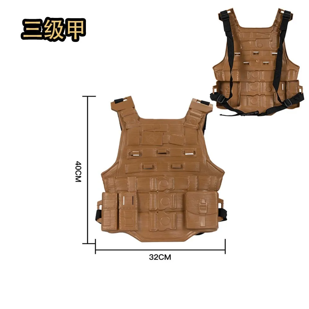 Set di attrezzi con sfera in gel: gilet mimetico, casco, armatura di livello 3, caricatore di velocità, nastro per gel blaster