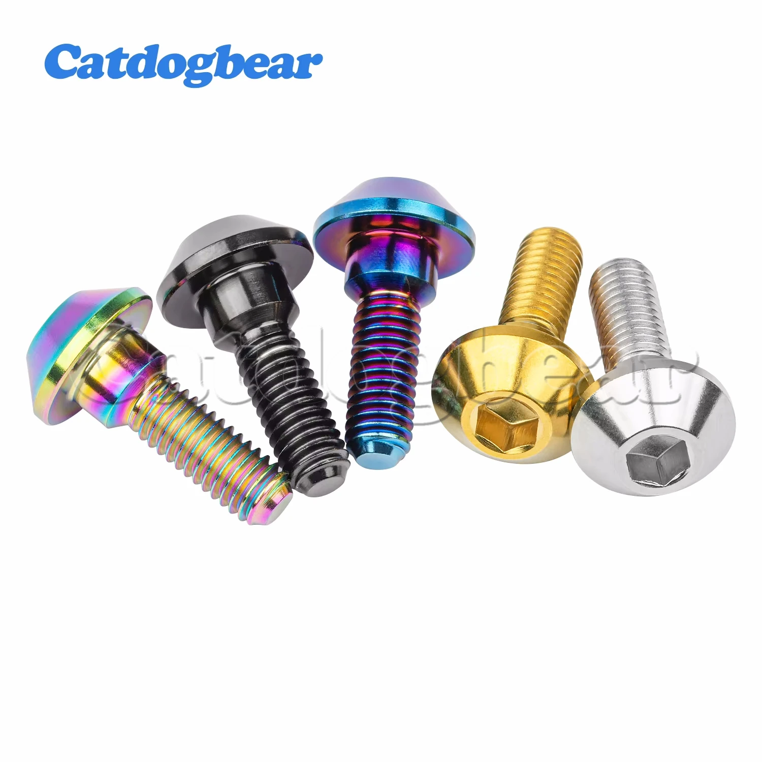 Catdogbear 4 pezzi bulloni in titanio freni M6x20 25mm testa chiave a brugola con sfera conica per moto Yamaha