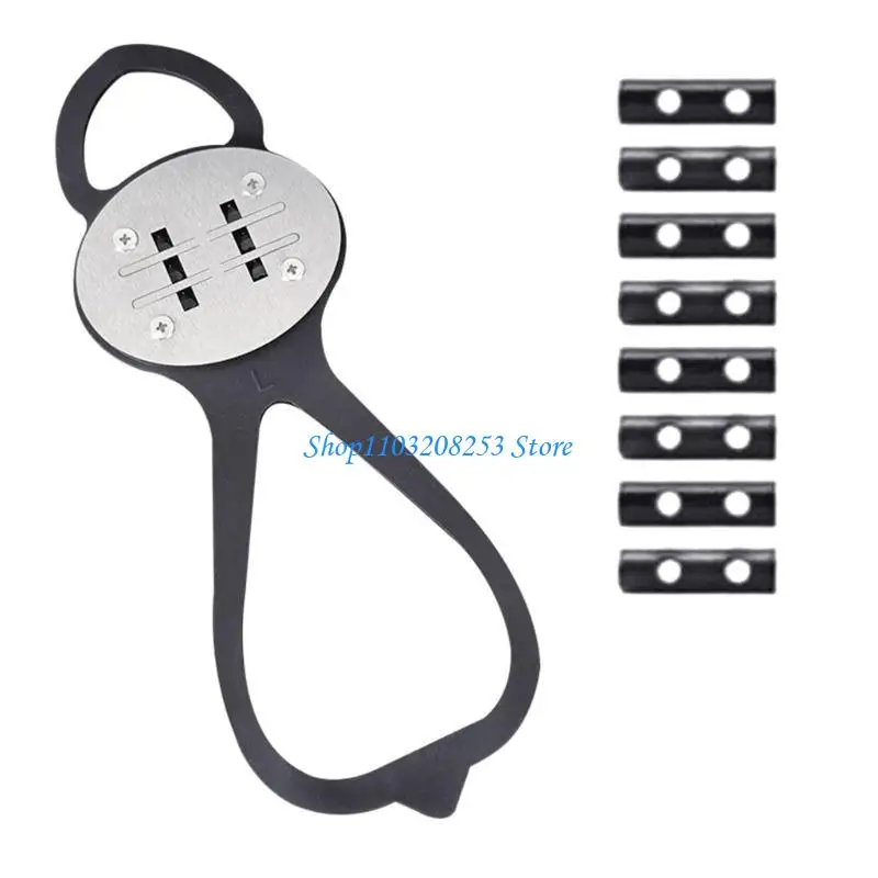 

R6FA Skateboarding Not Slip Shoe Cover Metal & Silicone Footwear Protectors Shoe Grip Enhancers for Motorcycling Biking