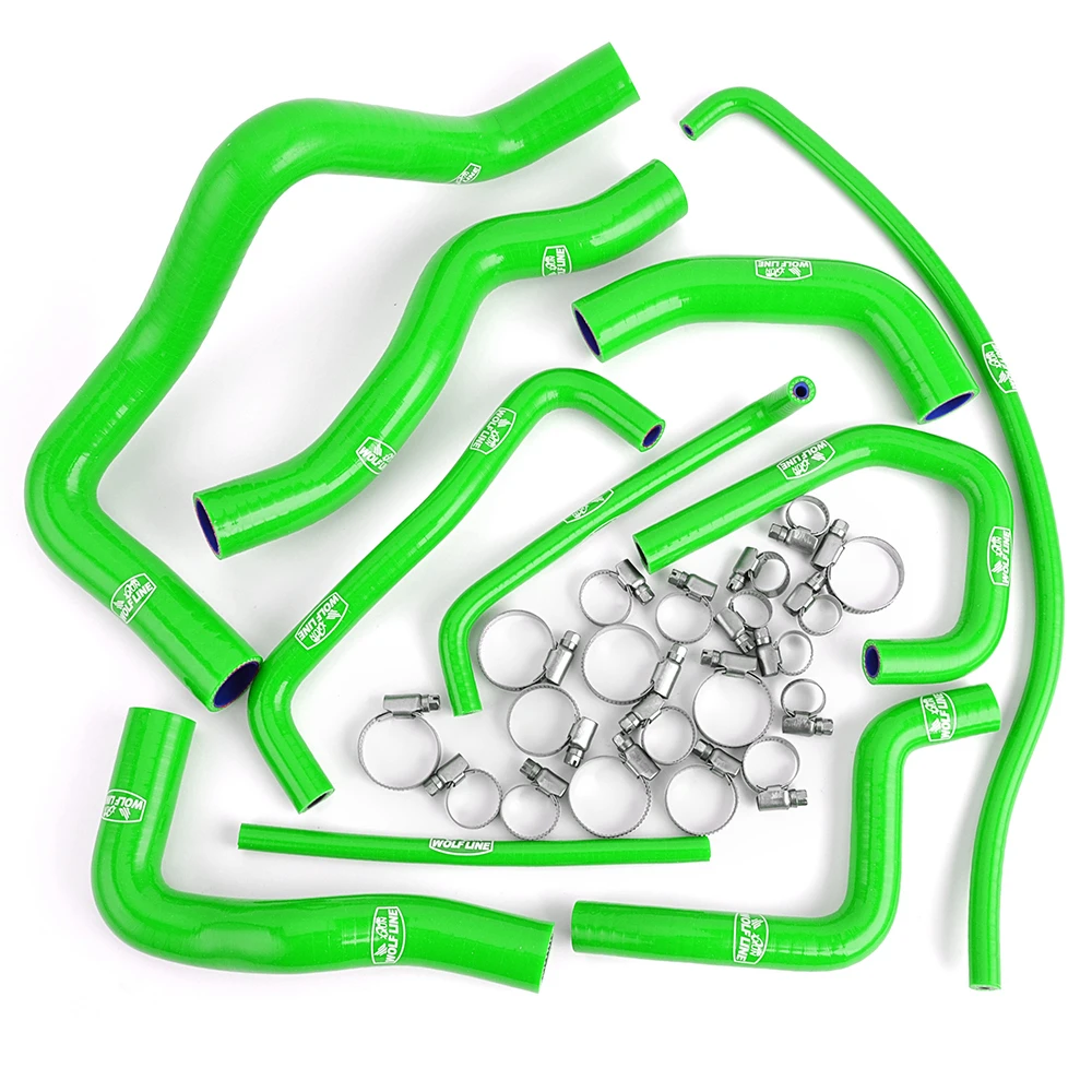 ZX 6R 636 Silicone Radiator Coolant Hose kit Pipes Tubes For Kawasaki ZX-6R ZX6R ZX-636 ZX636 2009-2026