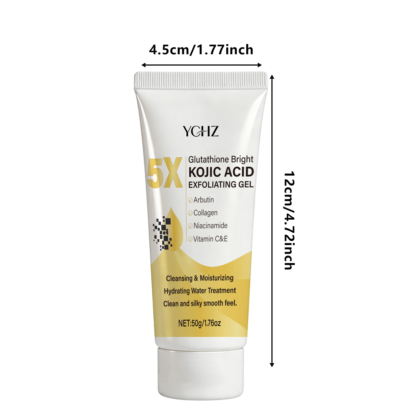 Kojic Acid Deep Cleansing Exfoliating Gel, Evens Out Skin Tone, Eliminates Dark Spots and Dullness, Long-Lasting Moisturizing and Pore-Cleansing - Non-Greasy, Suitable for Both Men and Women - Whitening and Moisturizing, for Day and Night Use, 50g view 6